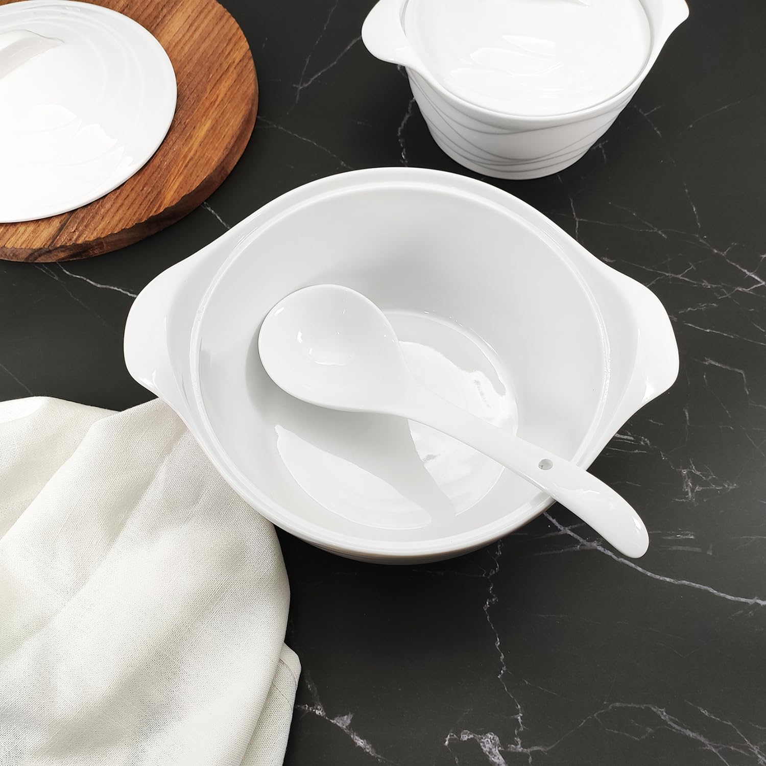 jinsongdafa Mini Casserole Dish Set of 2, Cocotte with Lids - Image 4