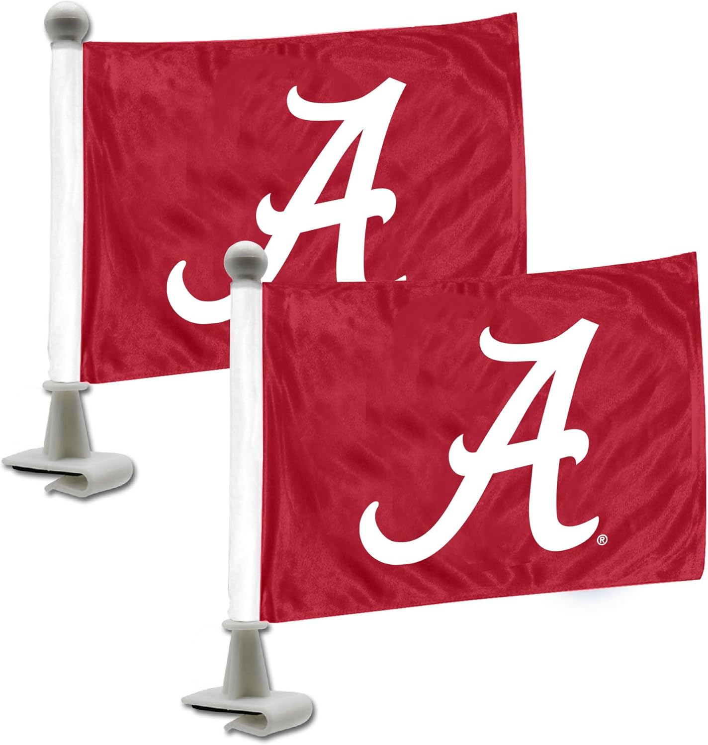 FANMATS 61892 Alabama Crimson Tide Ambassador Car Flags - 2 Pack Mini Auto Flags, 4in X 6in, Perfect for Hood or Trunk