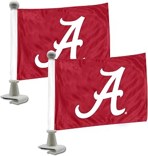 FANMATS 61892 Alabama Crimson Tide Ambassador Car Flags - 2 Pack Mini Auto Flags, 4in X 6in, Perfect for Hood or Trunk