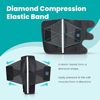Calf Brace Compression for Torn Calf Muscle fit Men & Women, Innovative 2 Layer Elastic Support Bandage for Legs adds Extra Pressure for Strain, Swelling, Cramps, Varicose Vein -L/XL