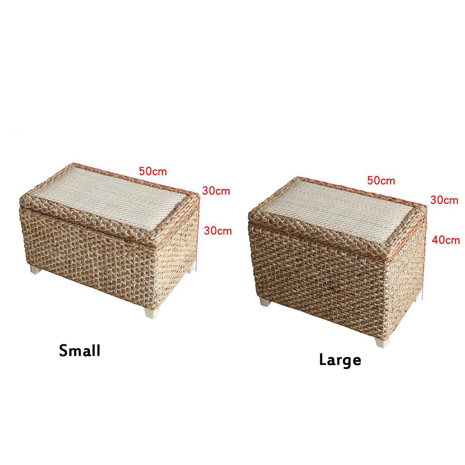 Amazon.com: Woven Seagrass Storage Ottoman Bench,Rustic