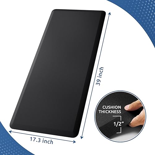 Miniatura 2 de KitchenClouds - Tapete antifatiga acolchado para cocina, impermeable, antideslizante, cómodo, para escritorio de pie, fregadero y oficina, 17.3 x 39