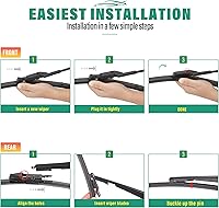 Vista 266 de 26" 20" 16" Windshield Wiper Blades Replacement for Dodge Grand Caravan 2008-2020 / Chrysler Town & Country 2008-2016 Premium All Weather Front Rear