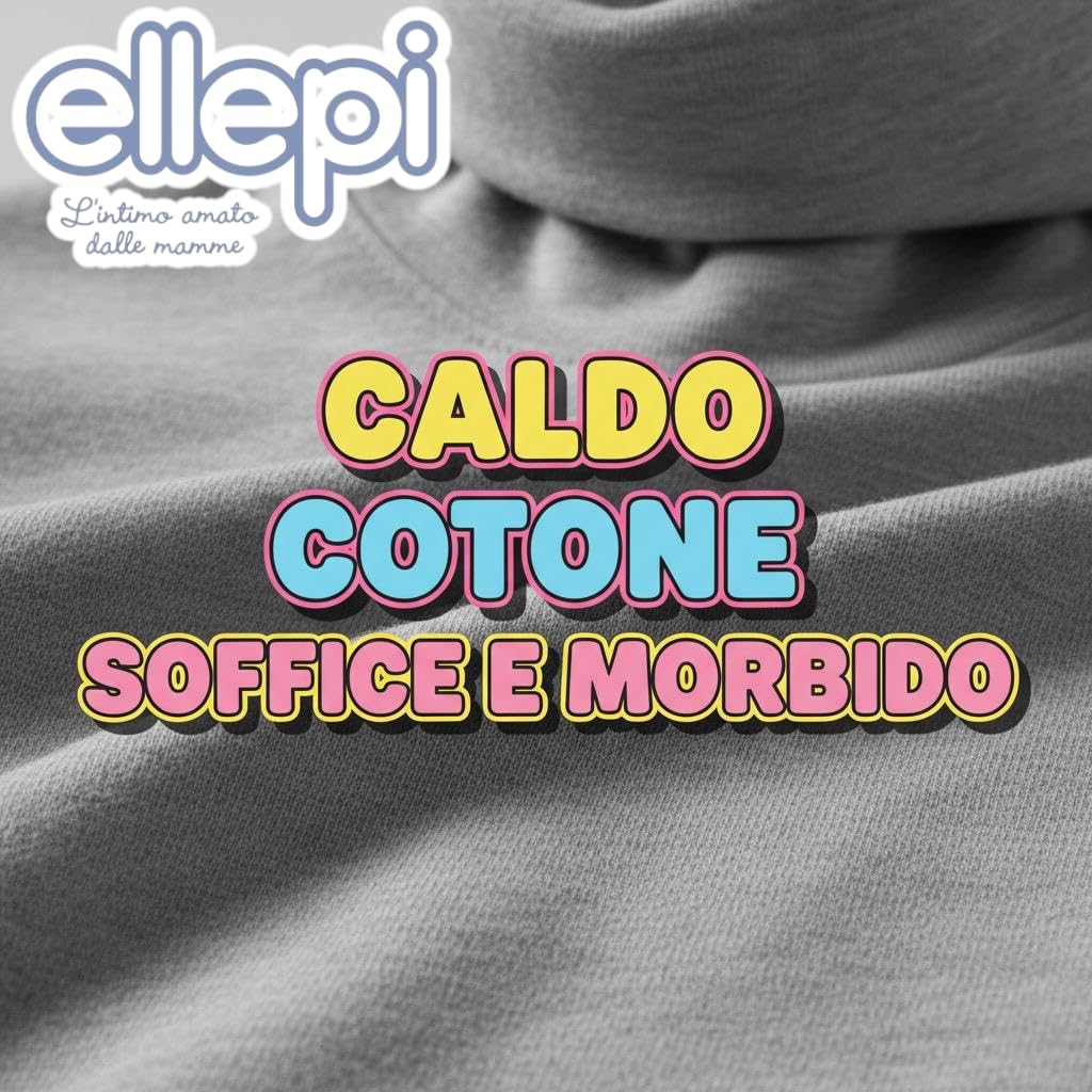 Ellepi Lot de 3 Maillots Fille à Manches Longues en 100% Coton Chaud