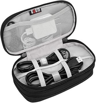 BUBM Double Compartment Storage Case Compatible with PS Vita and PSP, Protective Carrying bag, Portable Travel Organizer Case Compatible with PSV and Other Accessories, Black