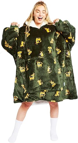 The Oodie - Sudadera extragrande con capucha para niños o adultos, muchos patrones y colores, mezcla entre sudadera y manta