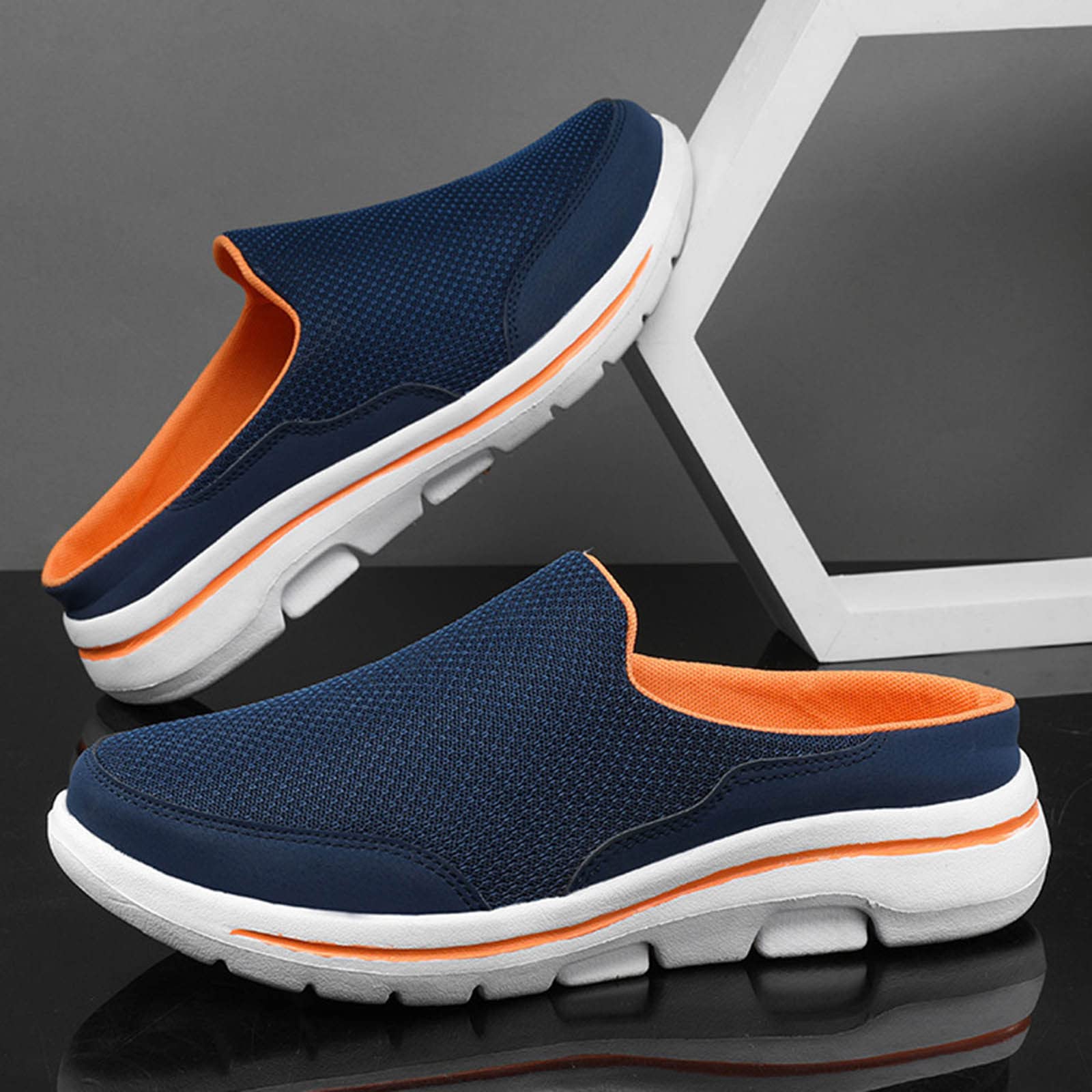 Zapatos casuales para hombre, zapatos deportivos de moda y color sólido, patrón de verano, malla transpirable, cómoda, parte inferior plana, antideslizante, casual