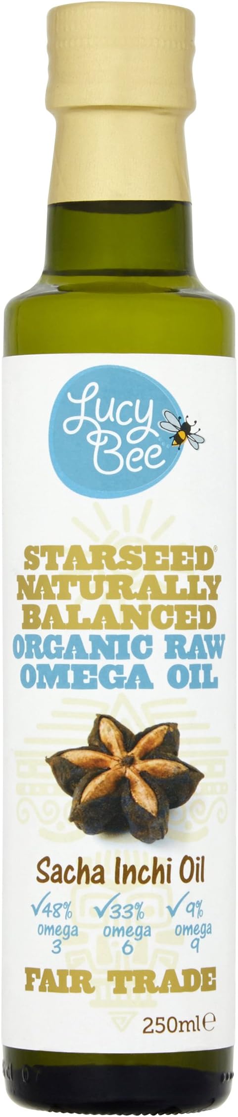Starseed Organic Raw Sacha Inchi Omega 3 Oil 250ml