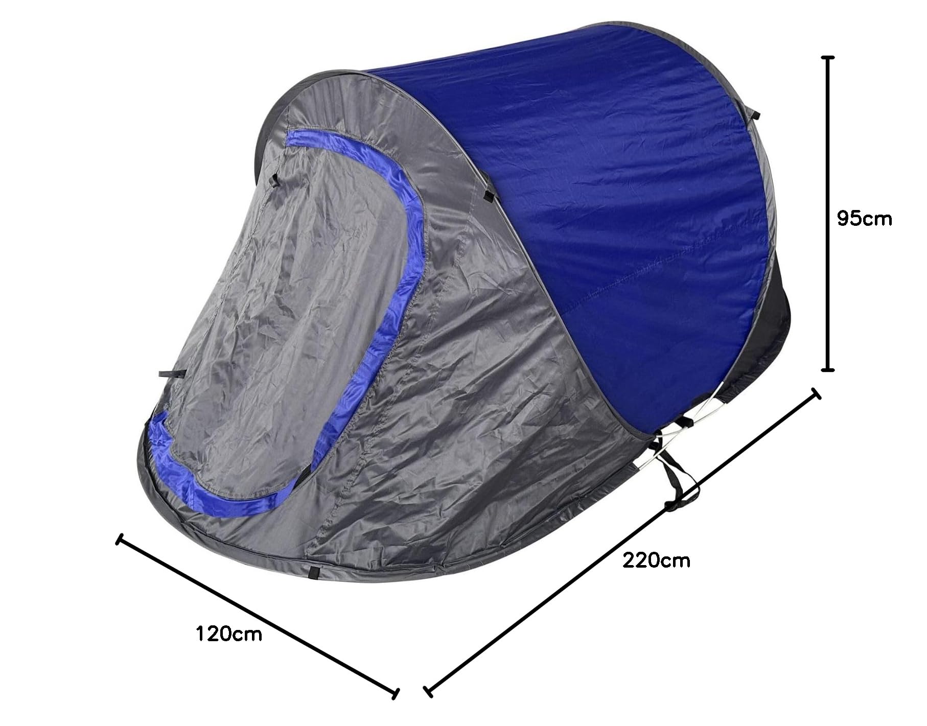Pop Up namiot samorozkładający dla 2 osób, niebiesko-zielony, outdoorowy namiot kempingowy, trekking, festiwal