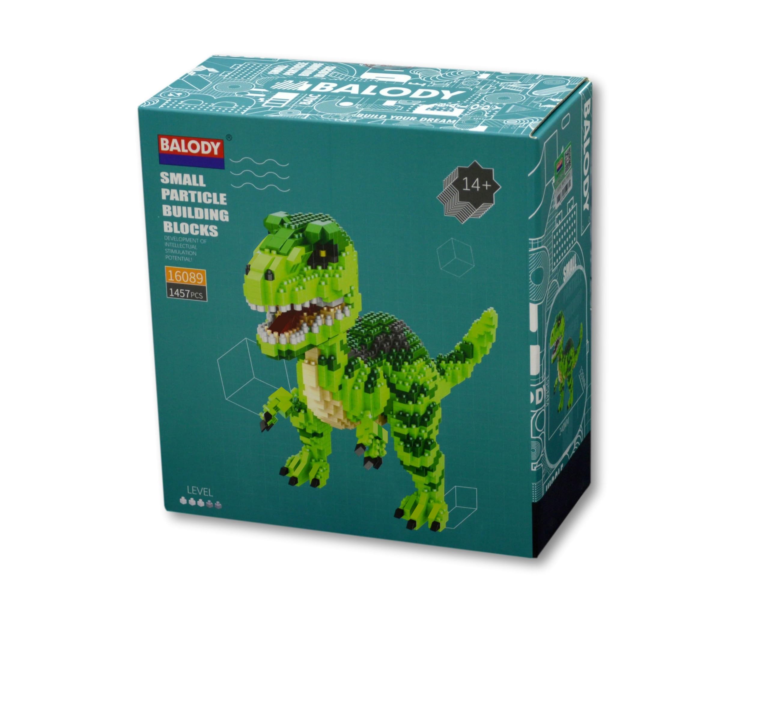 Kit de Construcción con Bloques en Miniatura. Figura Coleccionable para Armar. Pasatiempo Creativo Adultos y Niños. Dinosaurio Velociraptor