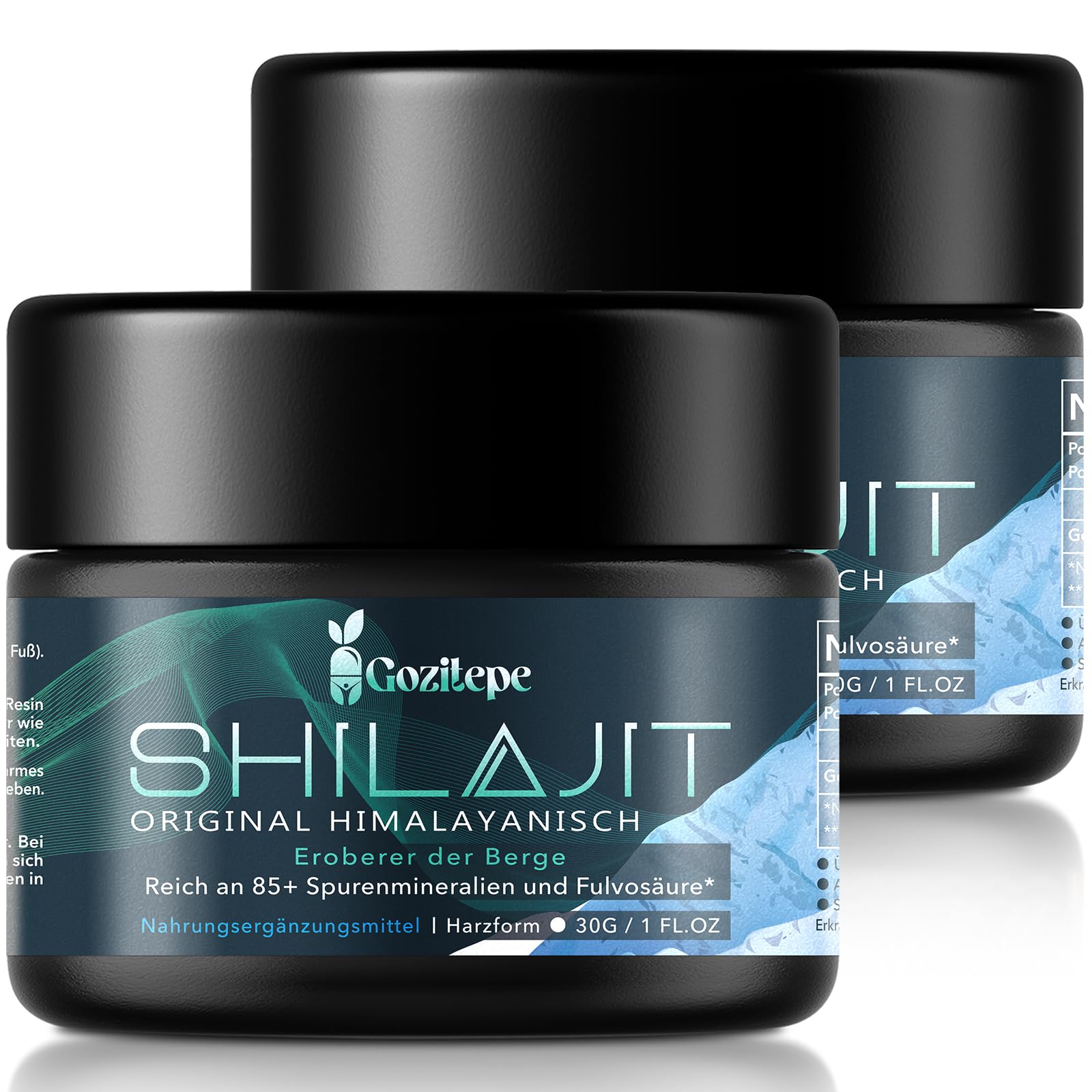 Resina Shilajit – 100% pura original himalaya himalaya calidad de grado oro, alto contenido de ácido fúlvico, con minerales y oligoelementos, sin aditivos (paquete de 2)