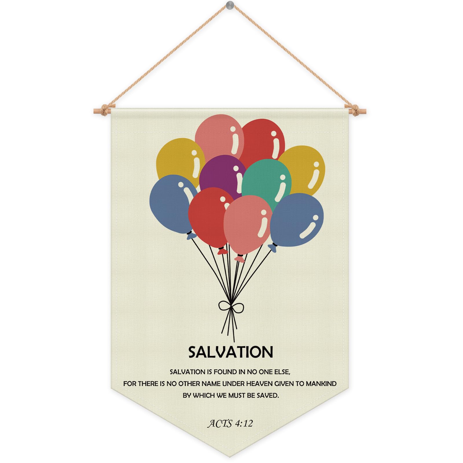 Christian Bible Verse Inspirational Hanging Pennant Flag Banner Christian Inspirational Gifts Religious Scripture Wall Sign Decor for Nursery Living Room Bedroom Kids Room Christmas Birthday Gifts