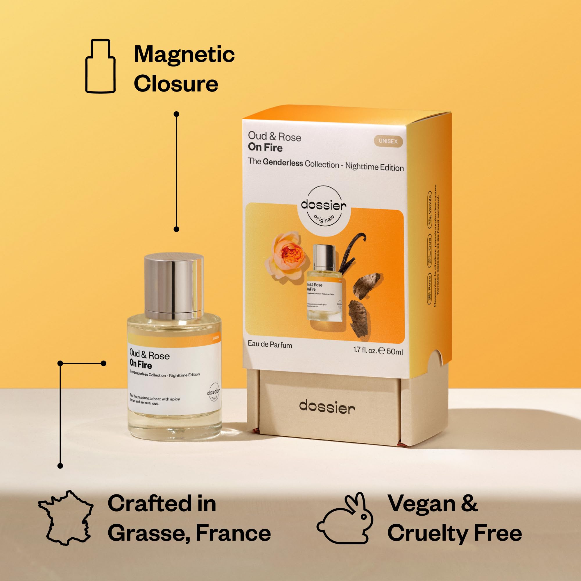 Amazon.com : Dossier - Originals - Oud & Rose on Fire - Eau de