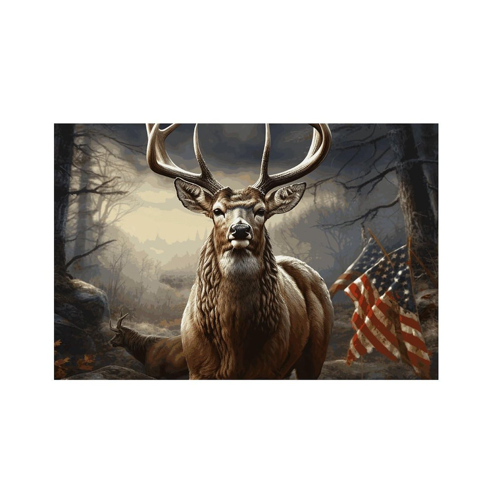 Deer Hunting Season Place Mat for Restaurant, Portable Table Mat for Kitchen, Anti-Slip Placemats for Home, Fashionable Place Mats for Wedding, Party, Hotels, Apartments 30x45cm