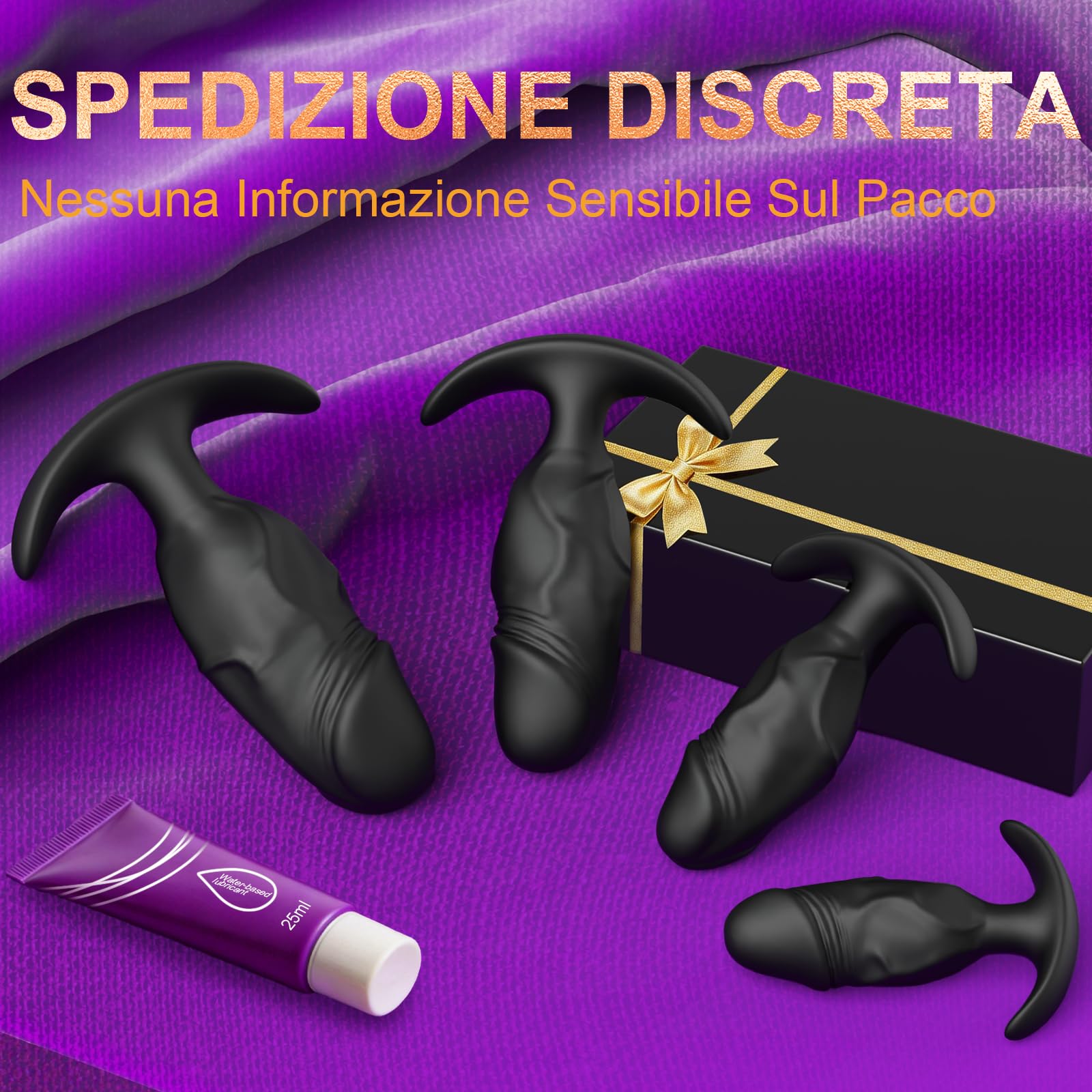 4PCS Plug Anale Dilatatore Donna Uomo Dildo Anale Dilatatore Sex toys Anal Plug Sexytoysys Donne Coppia Uomo Silicone Butt Plug Analesex Kit Anali Toys Sessuali Per Donne