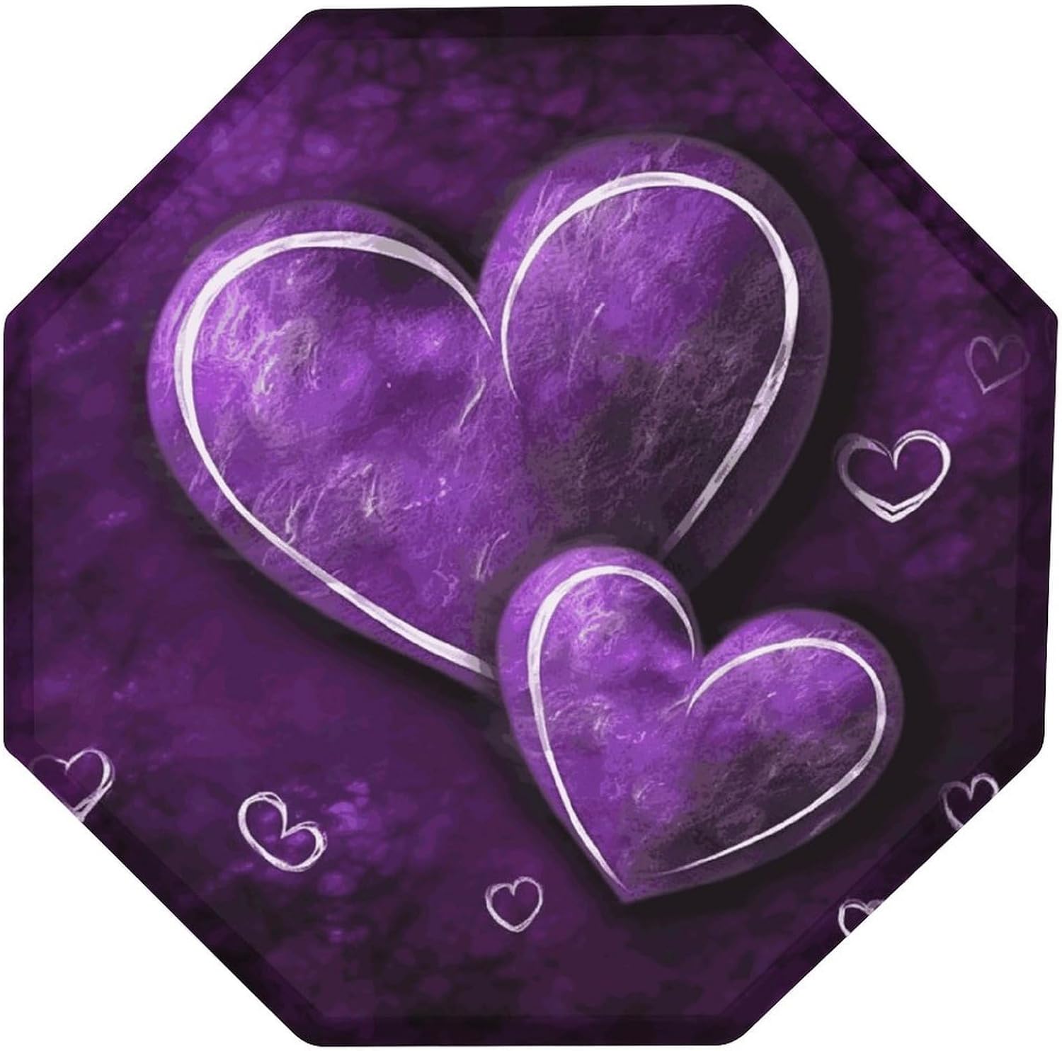 Ctagon Metal Sign for Home, Modern Display Plate for Kitchen, Purple Hearts Plates Accent Hanging Wall Decorations 3PCS for Living Room, Bedroom, Hallway, Hotel