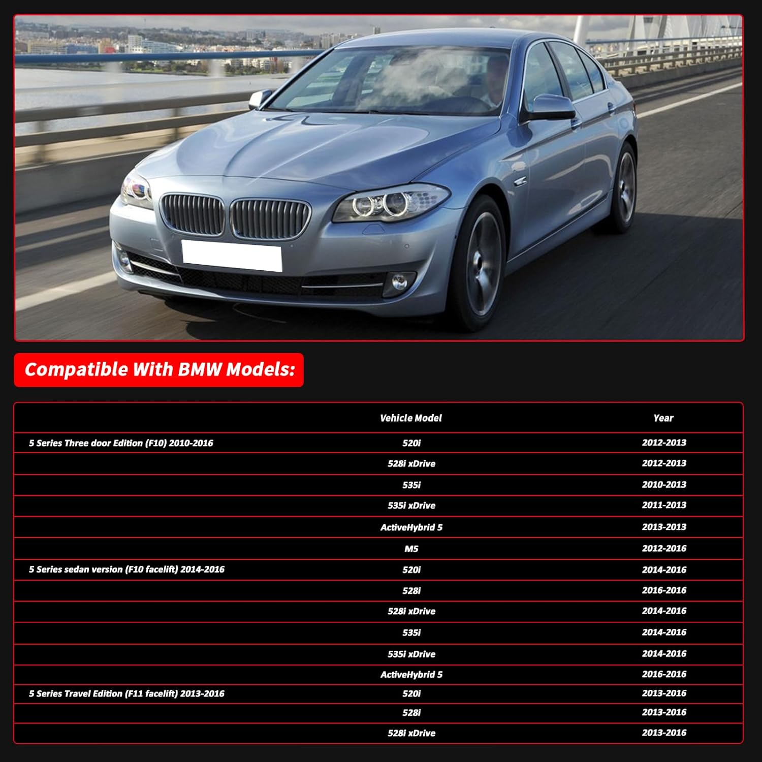 4PCS 63117343876 2009-2017 For BMW 5 Series F10 F11 F18 LED Angel Eye Light Module Diode Bulb Lamp Replant # 63117343876