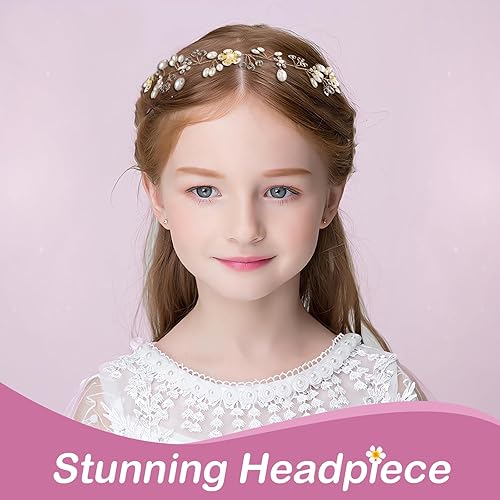 Miniatura 4 de Tocado para niña de las flores, accesorios para el cabello para boda, primera comunión