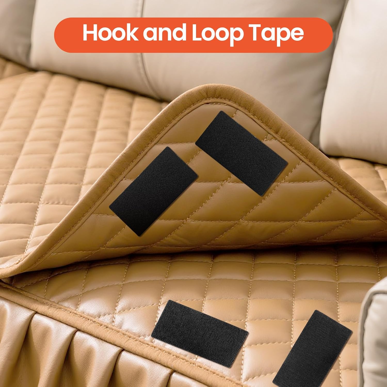 4x8 inch Hook and Loop Tape, 6 Sets Strong Back Adhesive Fastener, Nylon Heavy Duty Interlocking Tape for Sewing Wall Decorations, Instead of Holes and Screws - Image 5