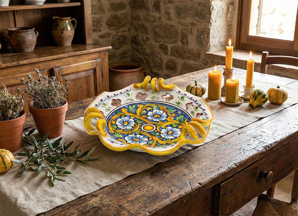 Centre de table céramique sicilienne pour rompre la monotonie d'une décoration trop sobre