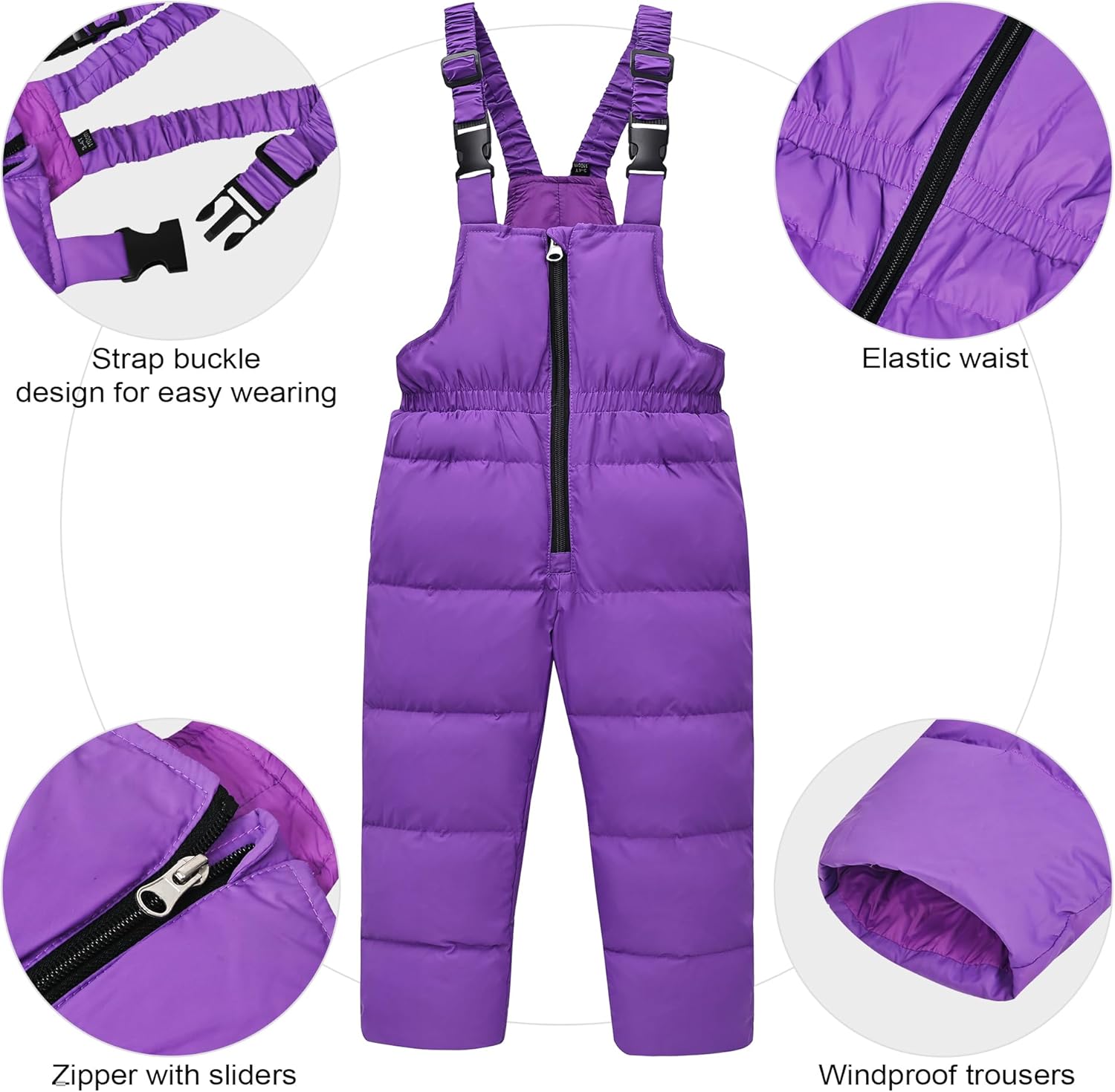 Toddler Snow Suit, Girls & Boys Snowsuit Toddler, Infant Baby Snow Suit, Kids Winter Coat and Snow Pants Set 2-6T