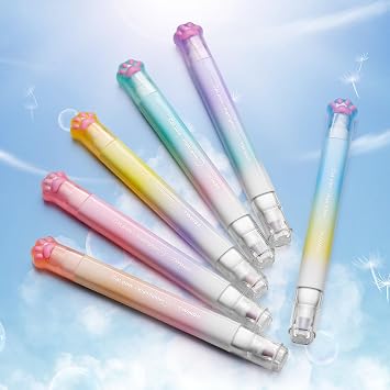 6 Pcs Cute Highlighters, Aesthetic Dual Tip Highlighters Assorted Colors, No Bleed Bible Highlighters, Cute Pastel Highlighter Set for Office School Supplies
