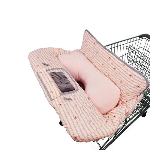 Miniatura 3 de Funda para carrito de compras para bebéniño pequeño, funda para silla alta 2 en 1, fácil de colocar y quitar, con soporte para teléfono celular,