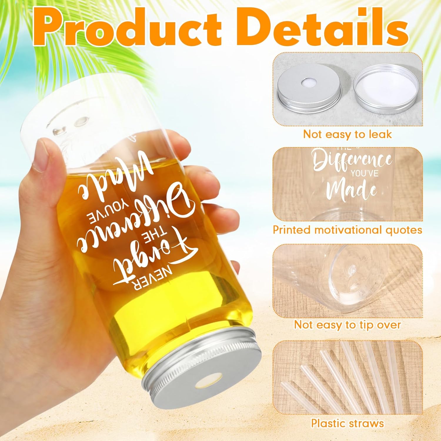 36 Pcs Team Appreciation Gifts for Social Worker Employee Thank You Reusable Plastic Cups Bulk Clear 13.5 oz Tumbler with Straw and Lid Team Gifts for Teacher Coworker Staff Nurse - Image 4