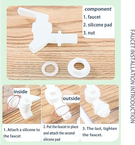 Miniatura 6 de Dispensador de detergente para ropa, cubo refrigerado de bebidas con grifo suavizante de tela contenedor para detergente, jugo de limonada, leche,