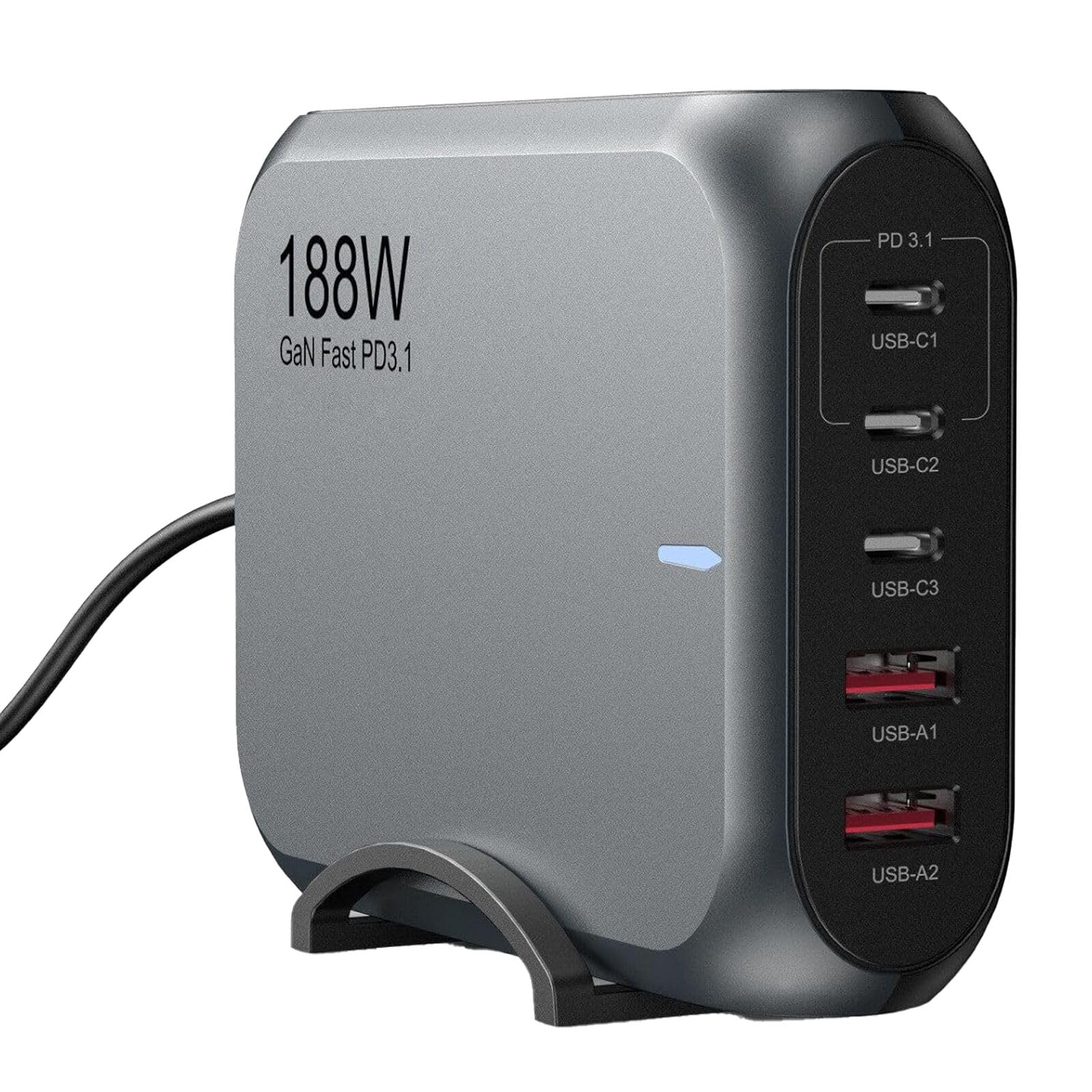 Chargeur USB-C 188 W 5 ports pour télécommande DJI Mini 4 Pro, Mini 3/2/2 SE, Mavic Mini Drone, Aavta, Action 3/4, RC/RC 2, accessoires de charge murale rapide