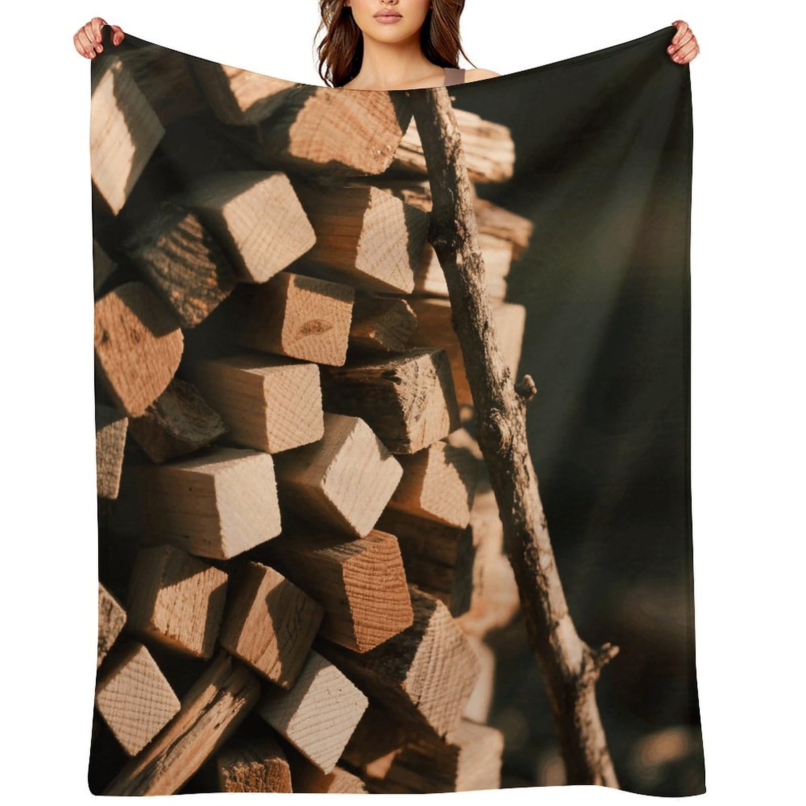Rustic Wood Throw Blanket for Couch and Bed Super Soft Warm Lightweight Throw Blankets Cozy Fuzzy Flannel Blanket Personalized Decorative Blankets for Sofa Decor 30"x40"