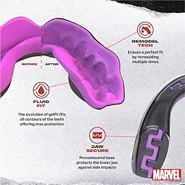 Marvel Black Panther Sports Mouthguard Dual Layer Premium Protection Junior Gum Shield with Case for Boxing, MMA, Rugby, Martial Arts, Judo and All Contact Sports