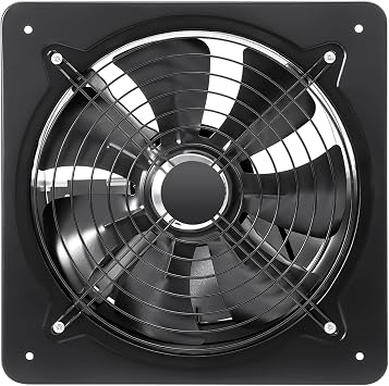 12 Inch Industrial Axial Flow Fan, Window Fans with Exhaust and Intake High Airflow Exhaust Fan 125w Wall Mounted Air Blower Fan High-Speed 2800 Rpm for Home Garage Office Commercial Use