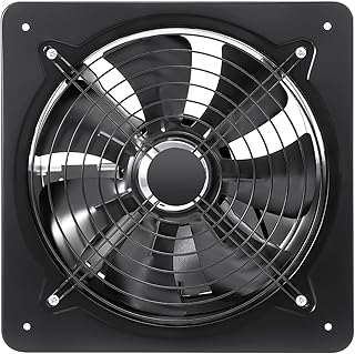 12'' Utility Explosion Proof Fan, 125W Wall Mounted Air Blower Fan for Garage Kitchen Axial, 2800RPM Industrial Ventilation Extractor Fans for Paint Booth (12in-125W)