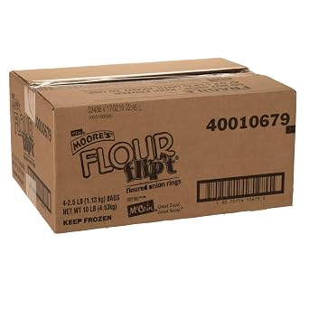 McCain Moores Flour Flipt Flour Coated Onion Ring, 2.5 Pound -- 4 per case.