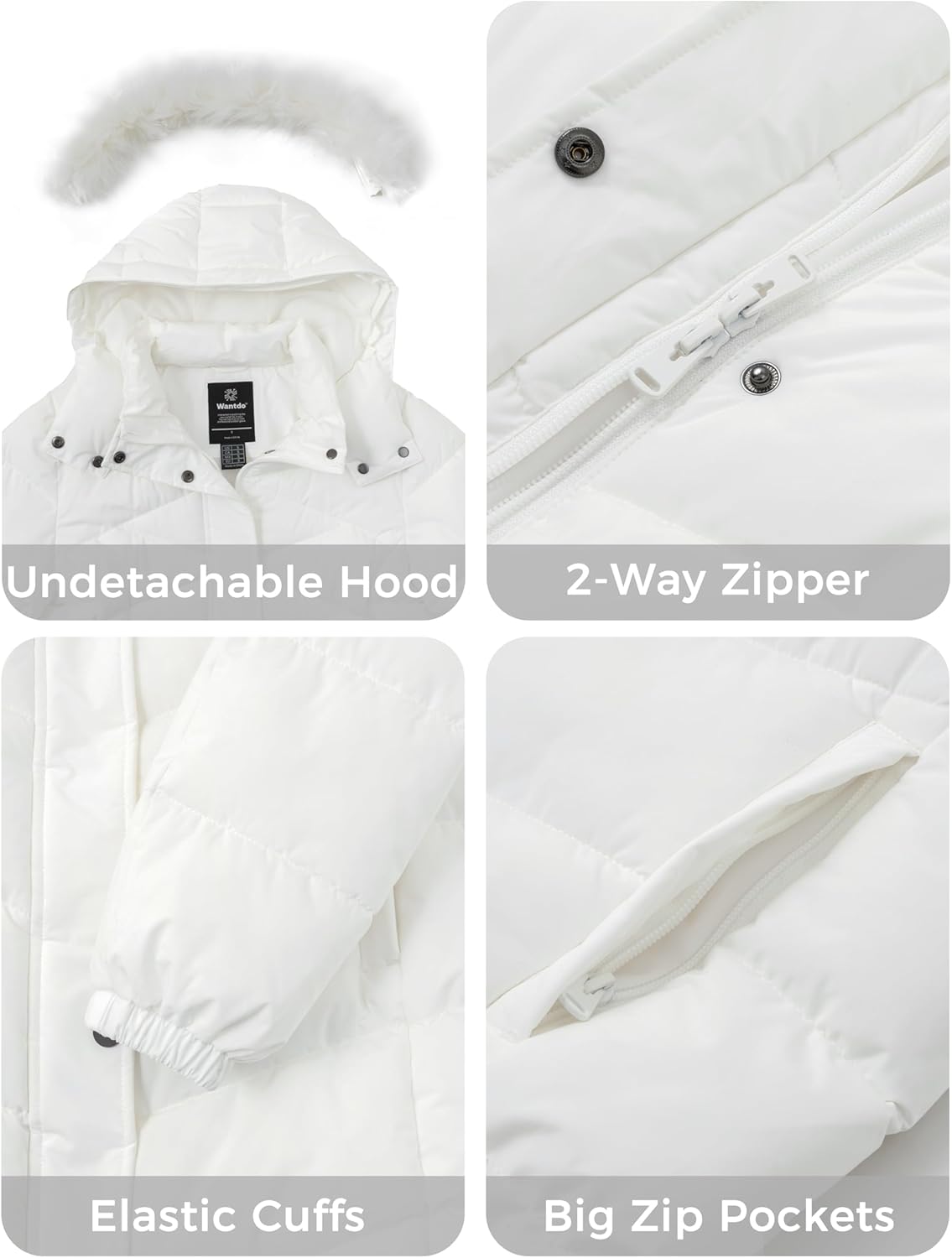 wantdo Women's Long Winter Coat Waterproof Warm Quilted Puffer Jacket (Available in Plus Size) - Image 7