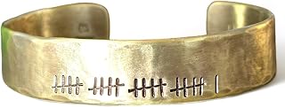 21st Anniversary Handmade Brass Cuff Bracelet Wife Gift Husband Present Personalized Custom Made Men Women Secret Message