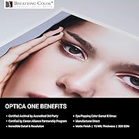 Vista 7 de Optica One es un lujoso papel de inyección de tinta mate liso de 10.58 oz/m² con un rollo de 24 x 40 pies; su color blanco brillante lo hace ideal