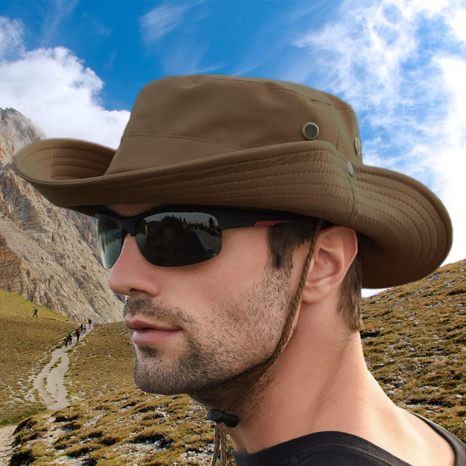 Sun Hats for Men Women, Fishing Hat UV Protection Wide Brim Bucket Hats Foldable Boonie Hat for Hiking Camping Safari - Image 8