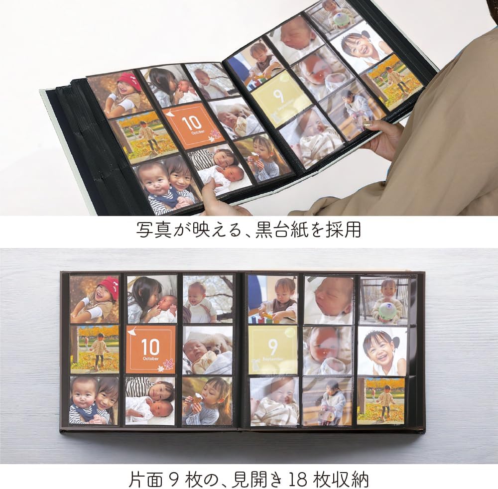 Therapeutic Color, 9-Sided Pocket Album, Holds 720 Square Sheets, Cool Gray