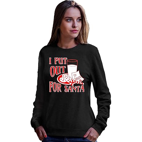 Merry Christmas: "I Put Out For Santa" Festive Sweatshirt For Adult