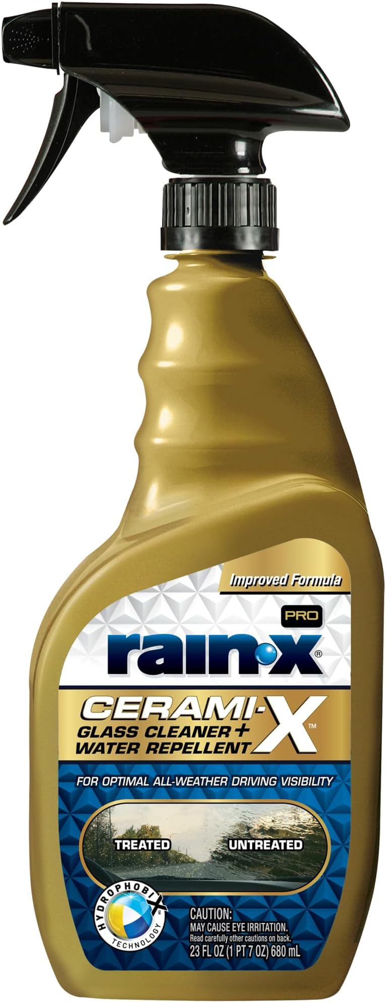 630177SRP Cerami-X Glass Cleaner + Water Repellent, 23oz - Cleaning Effectively While Remaining Streak Free, Protecting Against Contaminants and Stains