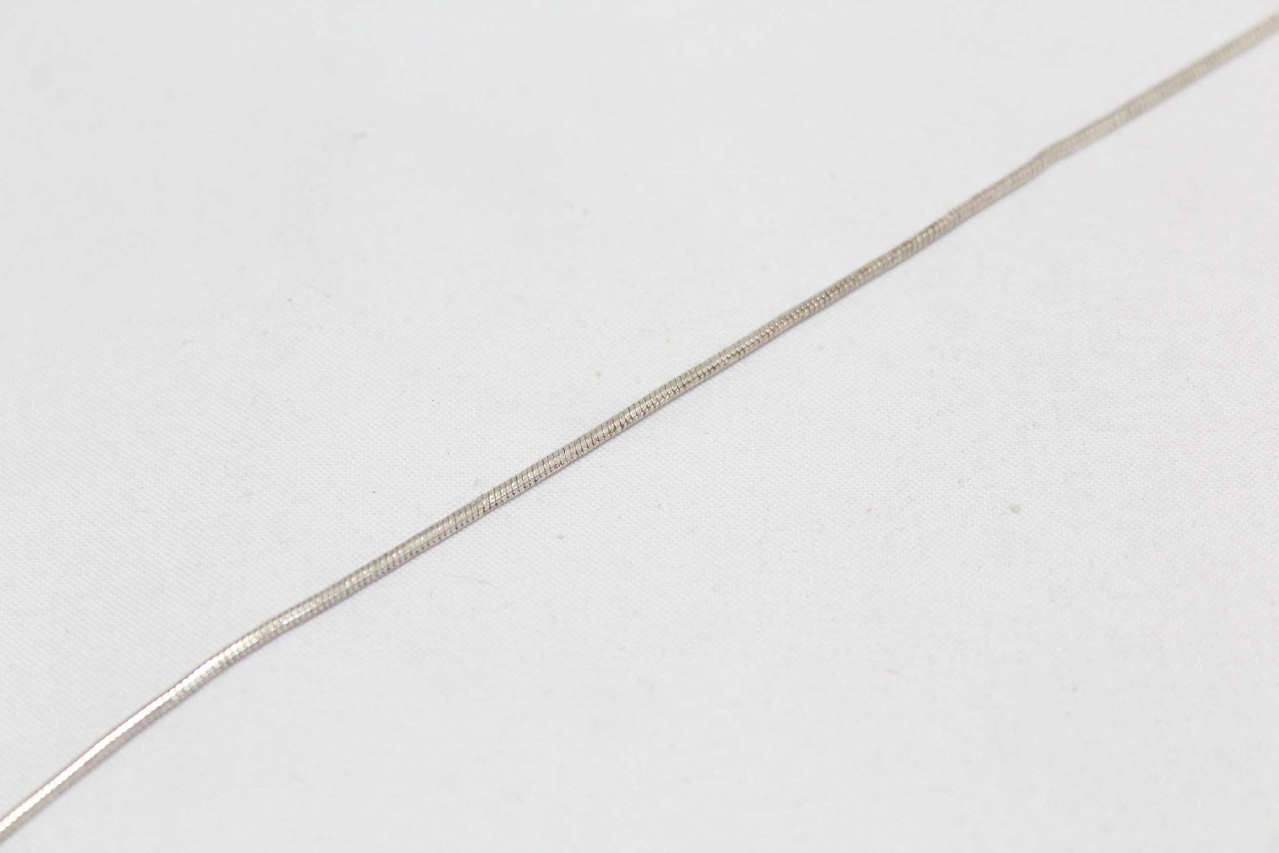 PH - Tobillera de plata de ley 925 con cadena de serpiente, regalo para mujer de la India D107, Gema