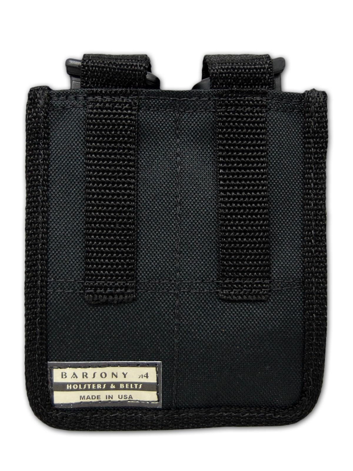 Barsony Double Magazine Pouch for Full Size 9mm 40 45 (32MAG2_COLT 1911, 1991 5in, 70)