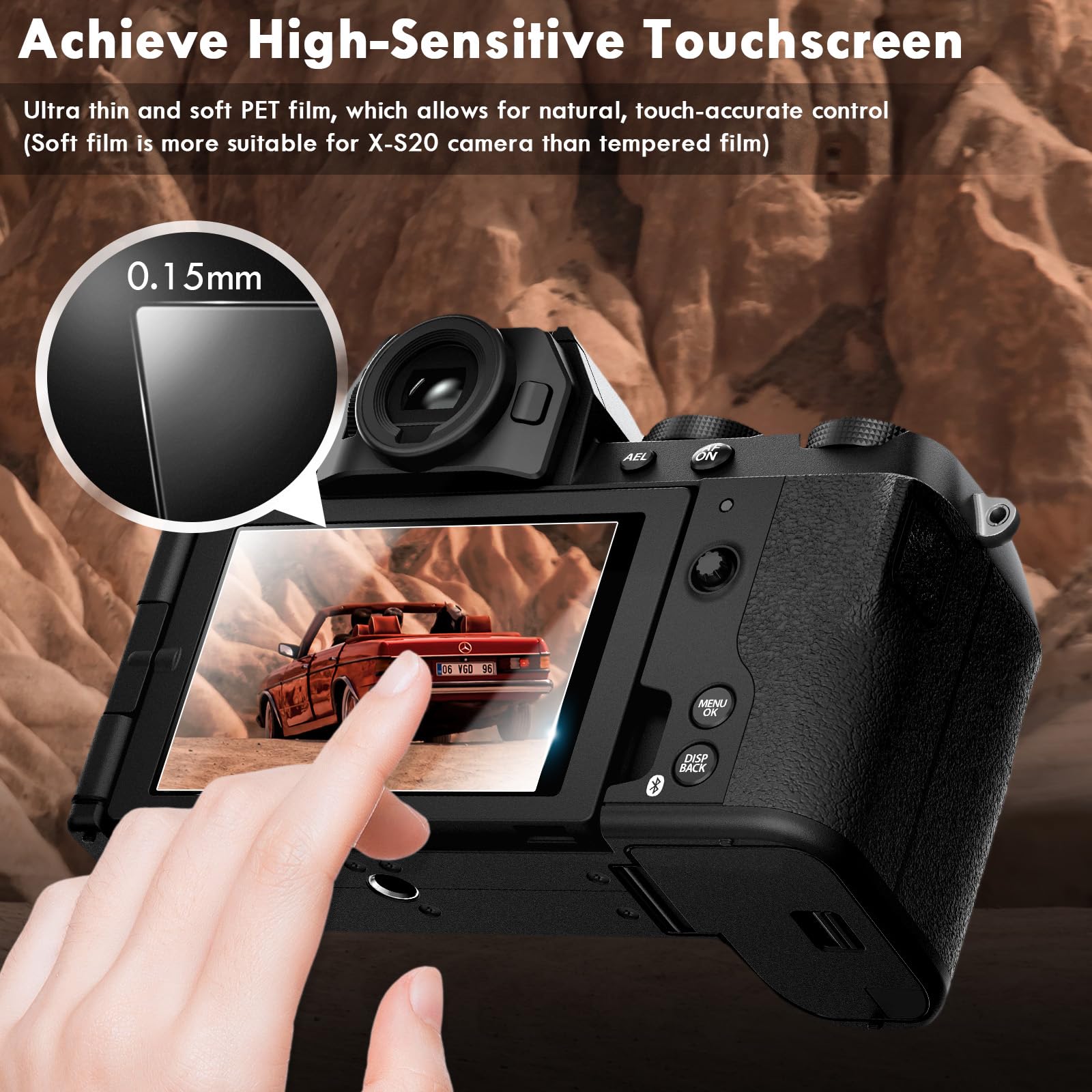 upscreen Schermbeschermer voor Olympus OM System OM-1 Mark II/OM-3 Screen Protector Transparant, Antikras, Anti-Vingerafdruk