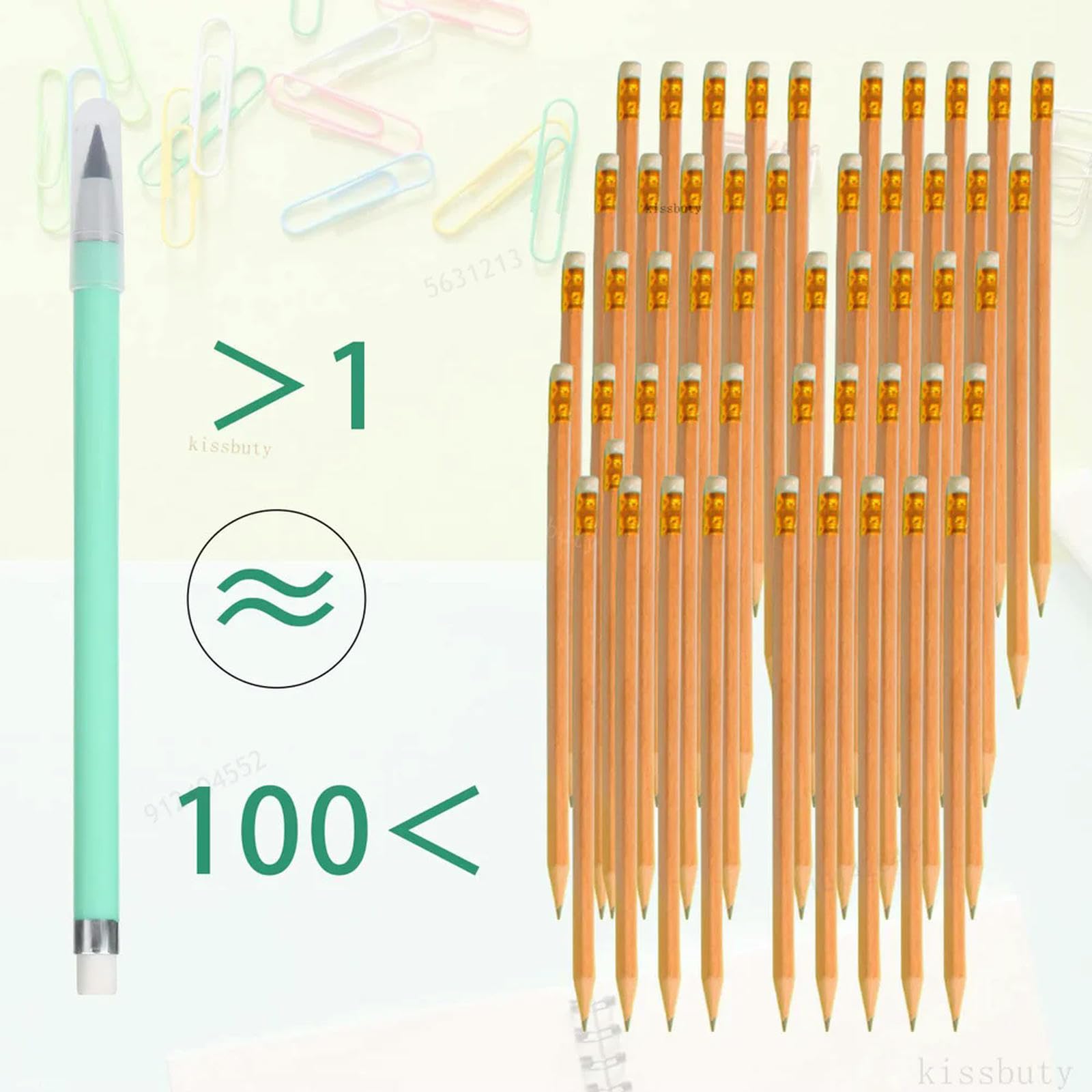 Ołówek do szkoły Opakowanie 6, 12 lub 18 ołówków bezatramentowych z wymiennymi końcówkami do pisania i rysowania(6 Pen and 12Pcs Nib)