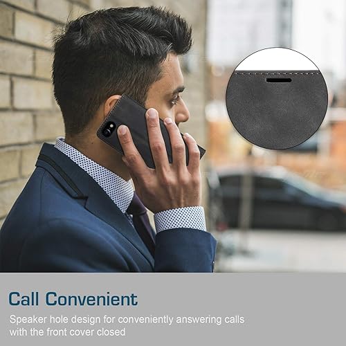 Miniatura 9 de Funda para iPhone SE 2022iPhone SE 2020iPhone 8iPhone 7, piel de alta calidad, TPU suave, bloqueo RFID, ranuras para tarjetas, soporte magnético,