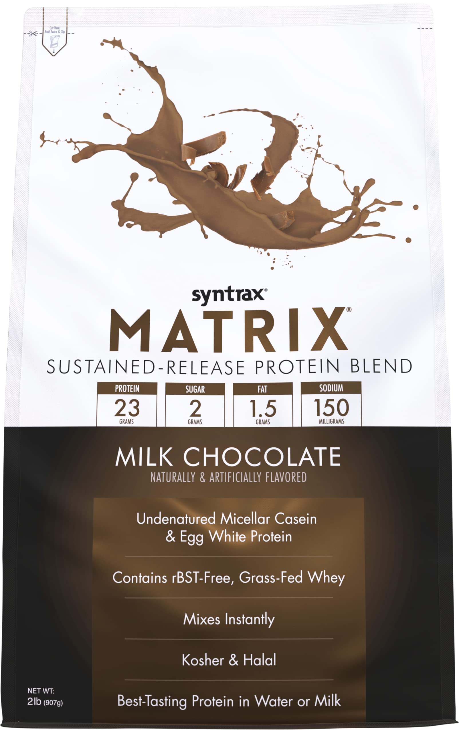 Syntrax Nutrition Matrix - Sustained-Release Protein Blend, Milk Chocolate 2 lbs.