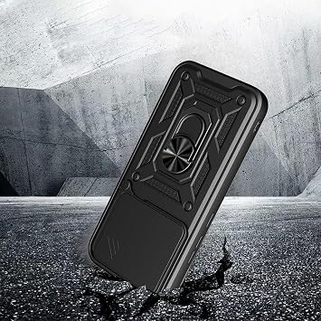 Xiaomi Mi 17T Pro ile Uyumlu Kılıf Zırhlı Standlı Sürgülü Kamera Korumalı Zırhlı Tam Koruma Sürgülü Vega Kapak, Tam Uyumlu, Tank Kapak - Lacivert