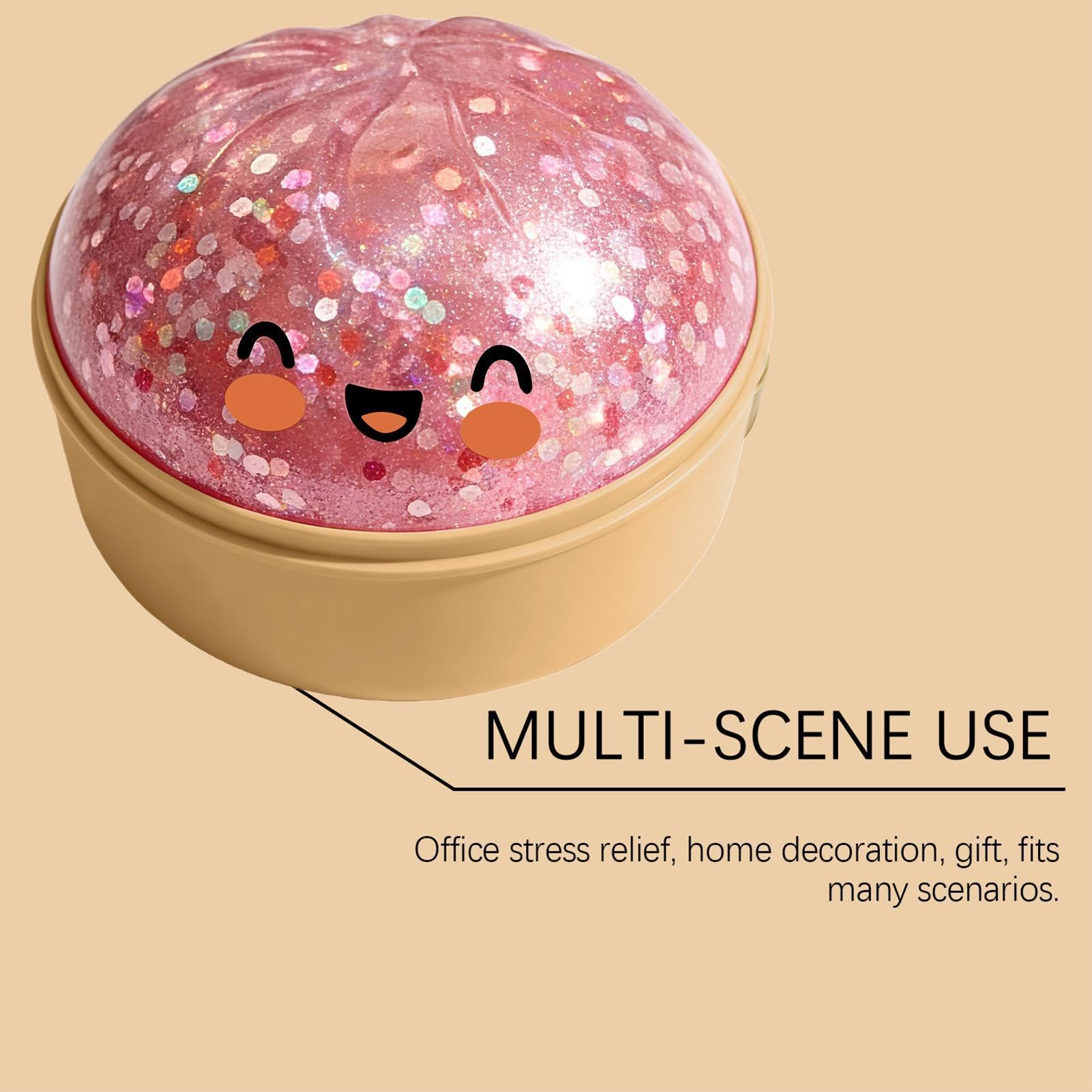 Dumplings Squishs, Juguete Sensorial Bao Dumpling Glitter Dumpling Squish Box, Relief Fidget, Juguete Sensorial De Bola De Masa Gigante con Purpurina para Niños Y Adultos — view 5